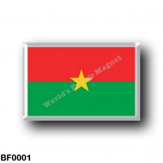 BF0001 Africa - Burkina Faso - Flag