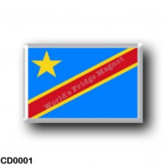 CD0001 Africa - Democratic Republic of the Congo - Flag