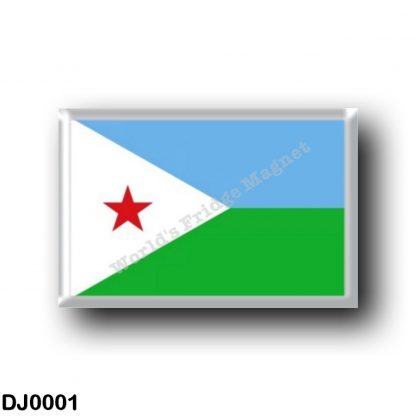 DJ0001 Africa - Djibouti - Flag