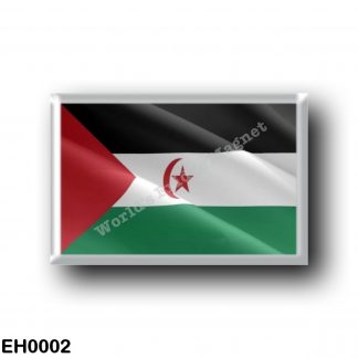 EH0002 Africa - Western Sahara - Flag Waving