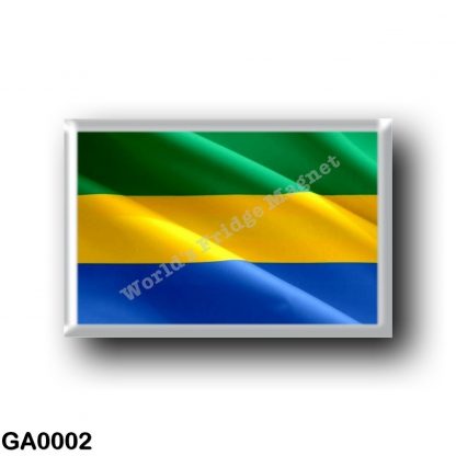 GA0002 Africa - Gabon - Gabonese Flag - Waving
