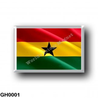 GH0001 Africa - Ghana - Ghanaian Flag - Waving