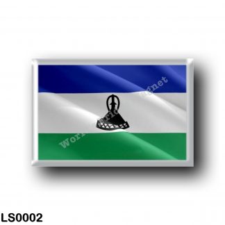 LS0002 Africa - Lesotho - Flag Waving