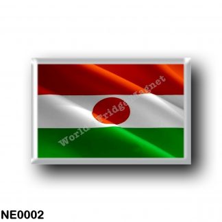 NE0002 Africa - the Niger - Flag Waving