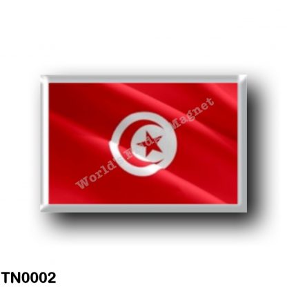 TN0002 Africa - Tunisia - Flag - Waving