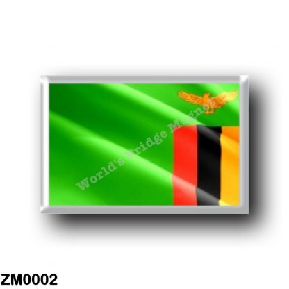 ZM0002 Africa - Zambia - Zambian Flag - Waving