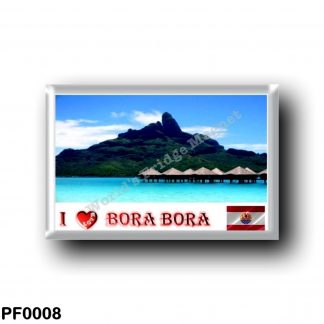 PF0008 Oceania - French Polynesia - Bora Bora - Le Mont Otemanu - I Love