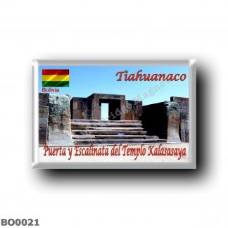 BO0021 America - Bolivia - Tiahuanaco - Puerta y Escalinata del Templo Kalasasaya