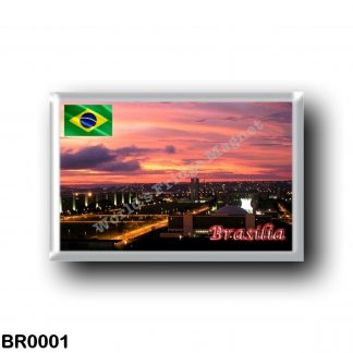 BR0001 America - Brazil - Brasília - by Night