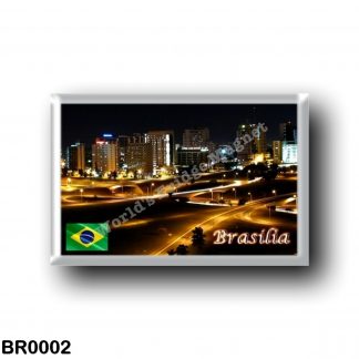 BR0002 America - Brazil - Brasília - by Night