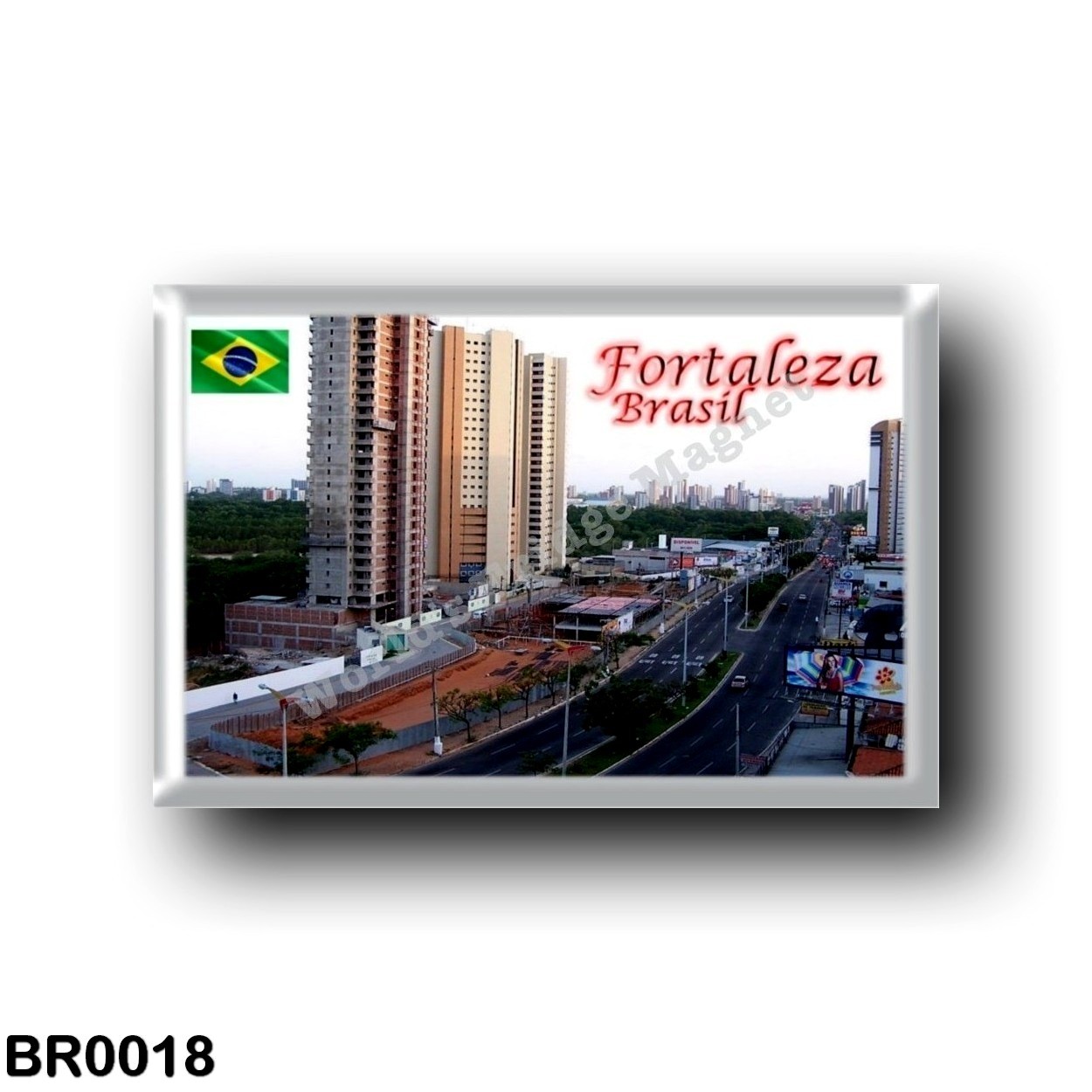 Fortaleza Brasilien MOD2 Fridge Magnet Souvenir Magnet Kühlschrank 