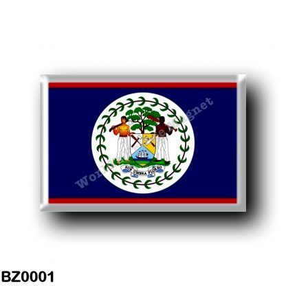 BZ0001 America - Belize - Flag