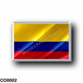 CO0002 America - Colombia - Colombian flag - waving