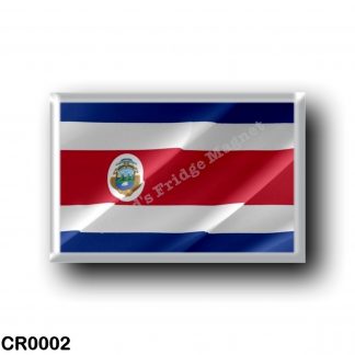 CR0002 America - Costa Rica - Costa Rican flag - waving