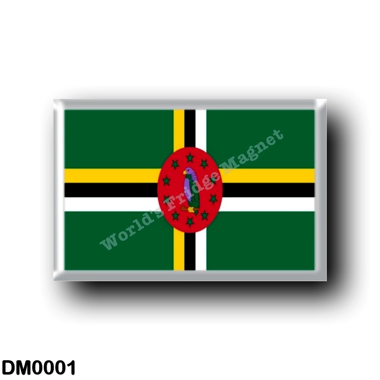 Dm Flag Dominica Rectangular Refrigerator Magnet World S Fridge Magnet