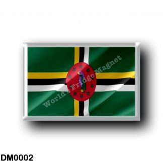 DM0002 America - Dominica - Dominican flag waving