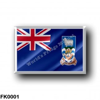 FK0001 America - Falkland Islands - Flag Waving