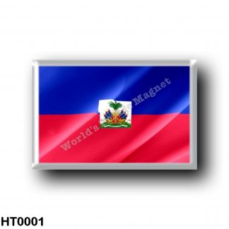 HT0001 America - Haiti - Haitian flag - waving