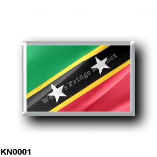 KN0001 America - Saint Kitts and Nevis - Flag Waving