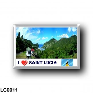 LC0011 America - Saint Lucia - Marigot Bay - I Love
