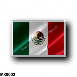 MX0002 America - Mexico - Mexican Flag - Waving