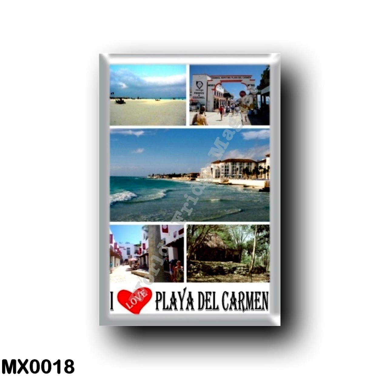 MX – Playa Del Carmen – I Love – Travels and Magnets