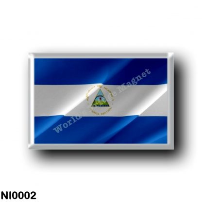 NI0002 America - Nicaragua - Nicaraguan flag - waving