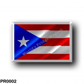 PR0002 America - Puerto Rico - Flag Waving