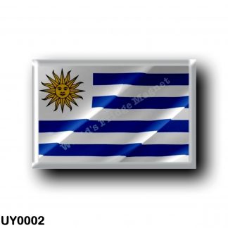 UY0002 America - Uruguay - Uruguayan Flag - Waving