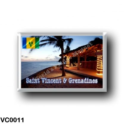 VC0011 America - Saint Vincent and the Grenadines - Beach Bar at Petit Saint Vincent Island