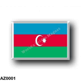 AZ0001 Asia - Azerbaijan - Flag
