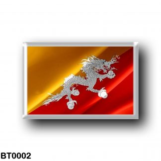 BT0002 Asia - Bhutan - Flag Waving