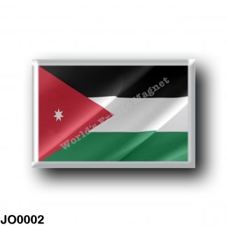 JO0002 Asia - Jordan - Jordan flag - waving