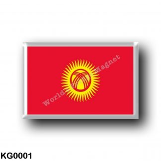 KG0001 Asia - Kyrgyzstan - Flag