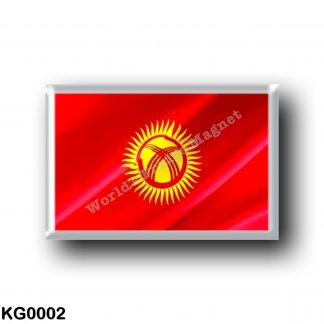 KG0002 Asia - Kyrgyzstan - Flag Waving