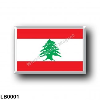 LB0001 Asia - Lebanon - Flag