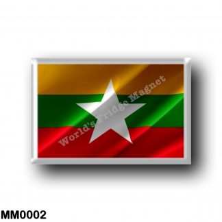 MM0002 Asia - Myanmar Burma - Flag Waving