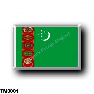 TM0001 Asia - Turkmenistan - Flag
