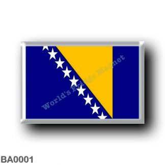 BA0001 Europe - Bosnia and Herzegovina - Flag