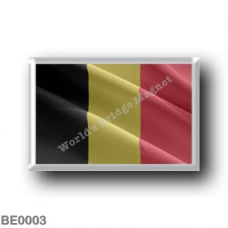 BE0003 Europe - Belgium - Belgian flag - waving