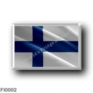 FI0002 Europe - Finland - Finnish flag - waving