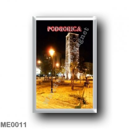 ME0011 Europe - Montenegro - Podgorica - The Clock Tower at Night