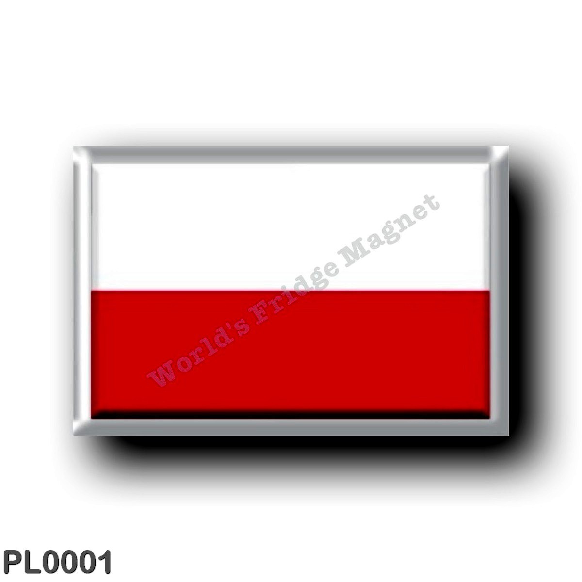 PL – Flag – Poland Fridge s Magnet World –