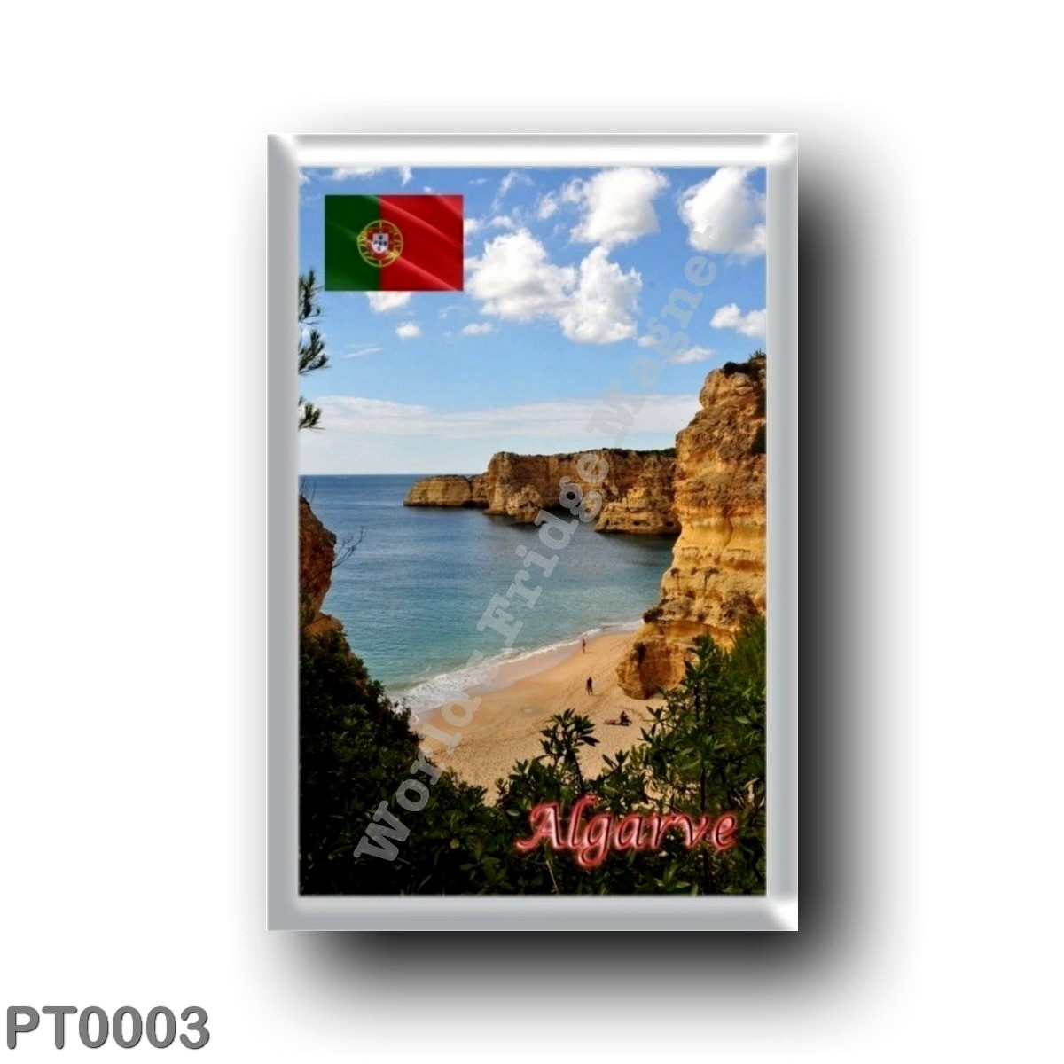 Aimant Frigo Algarve Portugal - Souvenir Typique, Décoration Magnétique Pour Collection Voyage