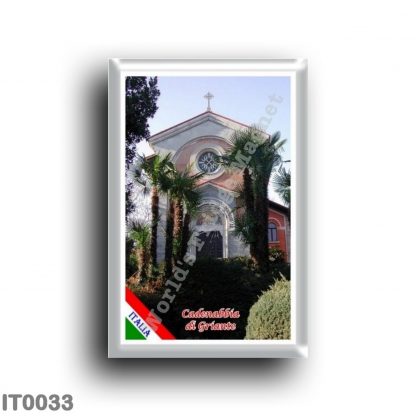 IT0033 Europe - Italy - Lombardy - Lake Como - Cadenabbia di Griante - Church (flag)