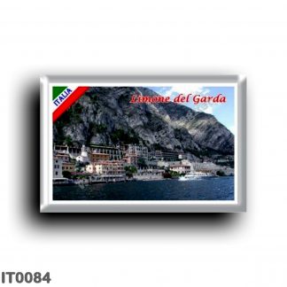 IT0084 Europe - Italy - Lake Garda - Limone del Garda (flag) - Panorama