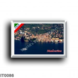 IT0086 Europe - Italy - Lake Garda - Malcesine - Panorama (flag)