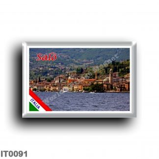IT0091 Europe - Italy - Lake Garda - Salò (flag) - Panorama