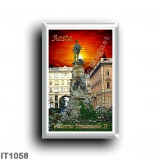 IT1058 Europe - Italy - Valle d'Aosta - Aosta - Statue of Victor Emmanuel II in the Public Garden