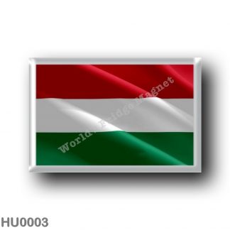 HU0003 Europe - Hungary - Hungarian flag - waving